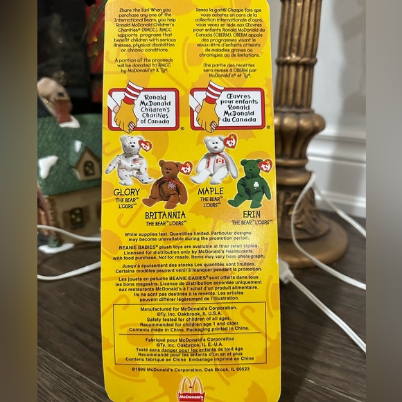 TY Britannia beanie baby from McDonald’s 1990 never opened - Picture 3 of 3